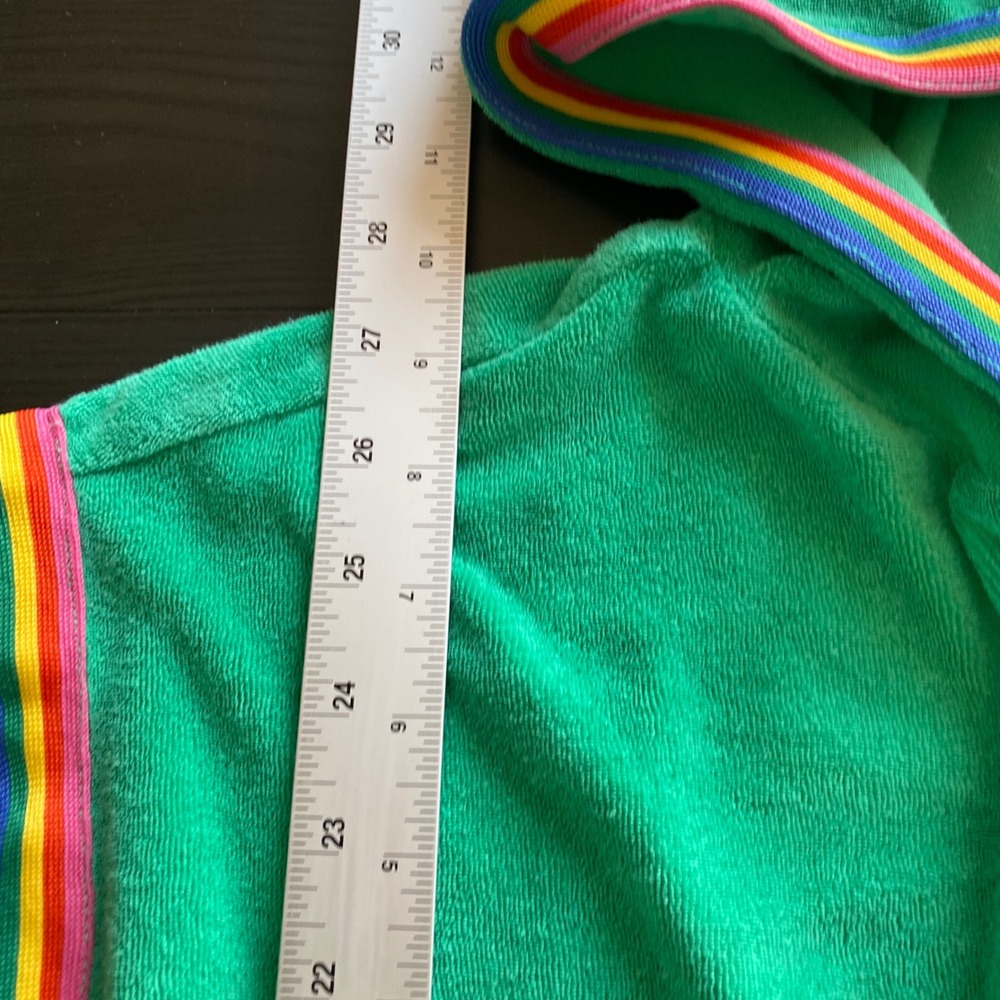 Hanna Andersson Kids Green Terry Cloth Hooded Swim Cover Up Dress Rainbow US 10 - Picture 7 of 7